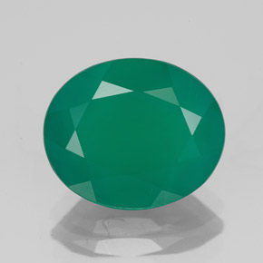 Ágata verde natural 3,96ct, transparente, transparente/translúcido