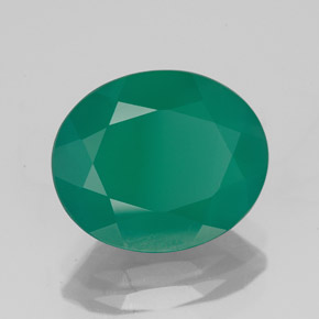 Ágata verde natural 3,96ct, transparente, transparente/translúcido