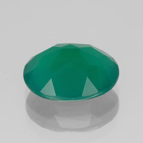 Ágata verde natural 3,96ct, transparente, transparente/translúcido