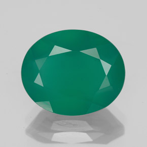 Ágata verde natural 4,35ct, transparente, transparente/translúcido