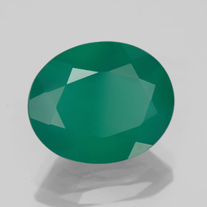 Ágata verde natural 4,35ct, transparente, transparente/translúcido