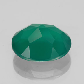 Ágata verde natural 4,35ct, transparente, transparente/translúcido