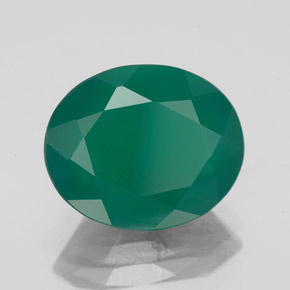 Ágata verde natural 4,42ct, transparente, transparente/translúcido
