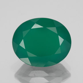 Ágata verde natural 4,46ct, transparente, transparente/translúcido