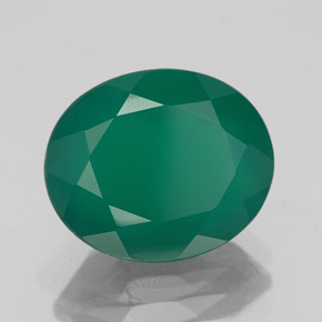 Ágata verde natural 4,46ct, transparente, transparente/translúcido