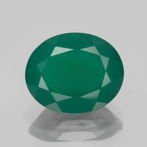Ágata verde natural 3,73ct, transparente, transparente/translúcido