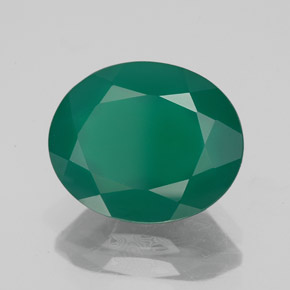 Ágata verde natural 3,73ct, transparente, transparente/translúcido