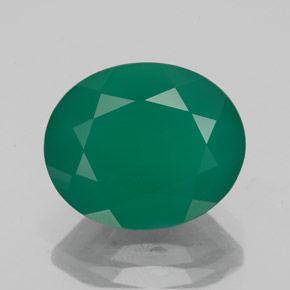 Ágata verde natural 4,55ct, transparente, transparente/translúcido