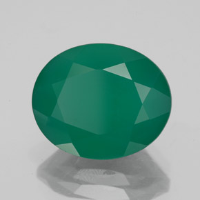 Ágata verde natural 4,55ct, transparente, transparente/translúcido