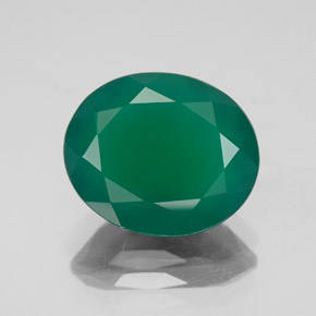 Ágata verde natural 4,13ct, transparente, transparente/translúcido