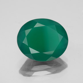Ágata verde natural 4,13ct, transparente, transparente/translúcido
