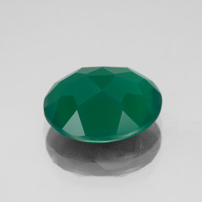 Ágata verde natural 4,13ct, transparente, transparente/translúcido