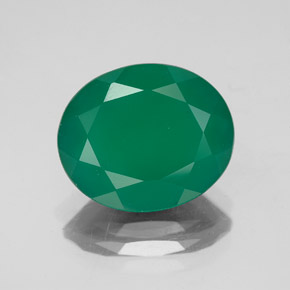 Ágata verde natural 4,23ct, transparente, transparente/translúcido