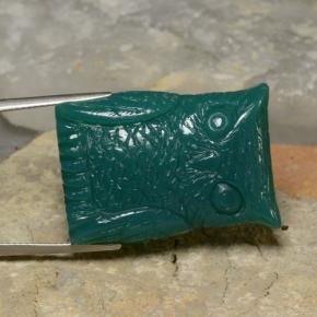 Ágata verde natural 39,61ct, forma extravagante, translúcido