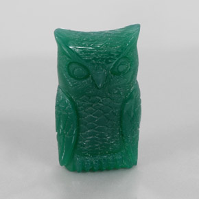 Ágata verde natural 31,38ct, forma extravagante, opaco