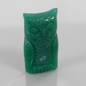 Ágata verde natural 31,38ct, forma extravagante, opaco