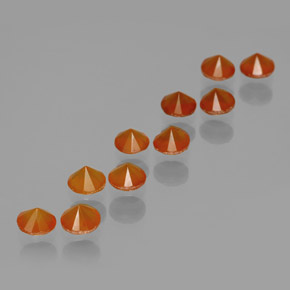 Pedras preciosas de ágata laranja natural de  ct, corte redondo, transparente