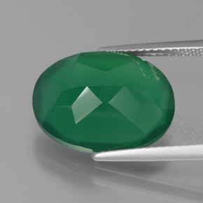 Ágata verde natural 7,75ct, transparente, transparente/translúcido