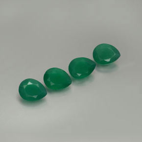 Pedras preciosas de ágata verde natural de  ct, transparente, transparente/translúcido