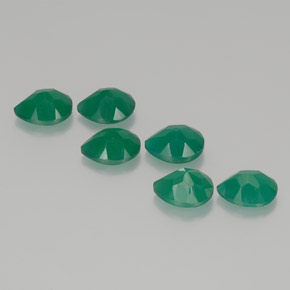 Pedras preciosas de ágata verde natural de  ct, formato de pêra, translúcido