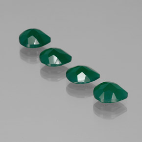 Pedras preciosas de ágata verde natural de  ct, formato de pêra, translúcido