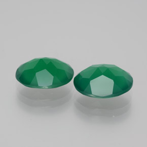 Pedras preciosas de ágata verde natural de  ct, corte oval, transparente