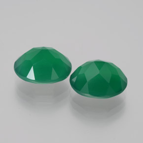 Pedras preciosas de ágata verde natural de  ct, corte oval, transparente