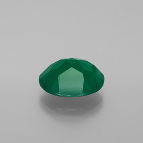 Ágata verde natural 4,31ct, corte oval, transparente