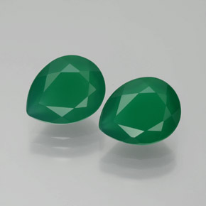 Pedras preciosas de ágata verde natural de  ct, formato de pêra, transparente