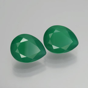Pedras preciosas de ágata verde natural de  ct, formato de pêra, transparente