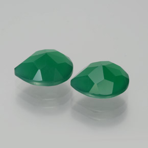 Pedras preciosas de ágata verde natural de  ct, formato de pêra, transparente