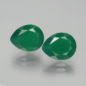 Pedras preciosas de ágata verde natural de  ct, formato de pêra, transparente