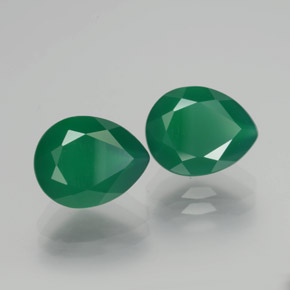 Pedras preciosas de ágata verde natural de  ct, formato de pêra, transparente