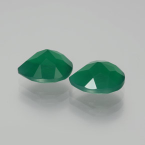 Pedras preciosas de ágata verde natural de  ct, formato de pêra, transparente