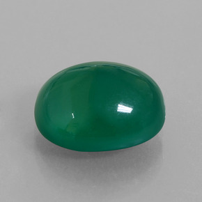 Ágata verde natural 5,78ct, corte oval, translúcido