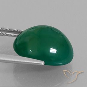Ágata Verde floresta Natural 6.68ct, oval, Translúcido
