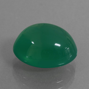 Ágata verde natural 6,79ct, corte oval, translúcido