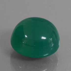 Ágata verde natural 8,33ct, corte oval, translúcido