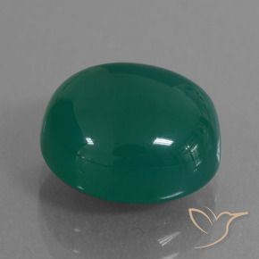 Ágata Verde médio Natural 7.18ct, oval, Translúcido