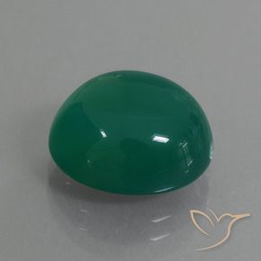 Ágata Verde médio Natural 7.28ct, oval, Translúcido