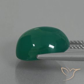 Ágata Verde médio Natural 7.28ct, oval, Translúcido
