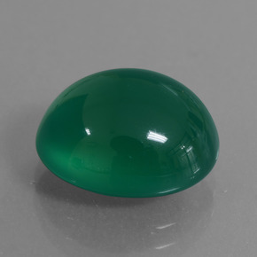 Ágata verde natural 7,86ct, corte oval, translúcido