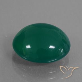 Ágata Verde escuro médio Natural 7.06ct, oval, Translúcido