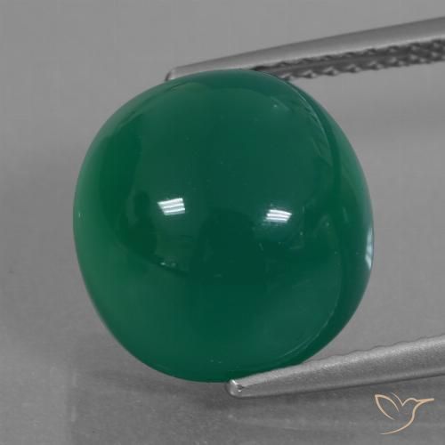 7.45ct Natural Verde floresta Ágata, oval, Translúcido