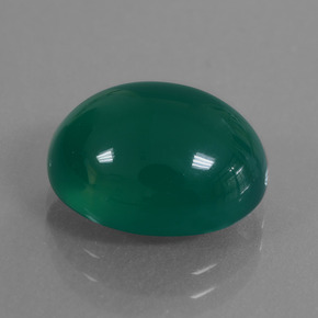Ágata verde natural 7,10ct, corte oval, translúcido