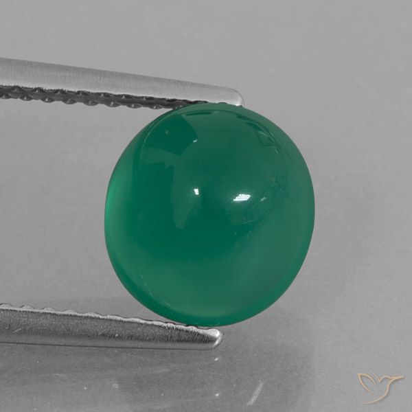 3.05ct Natural Verde médio Ágata, oval, Translúcido