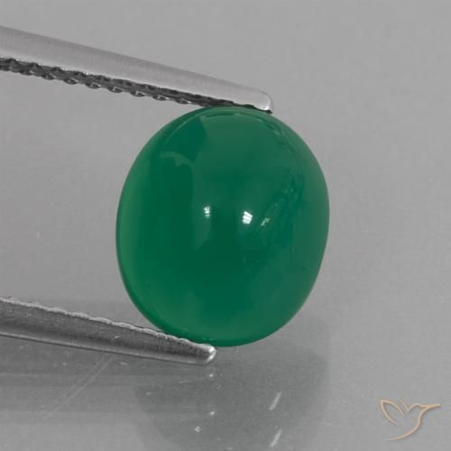 2.83ct Natural verde quente Ágata, oval, Translúcido