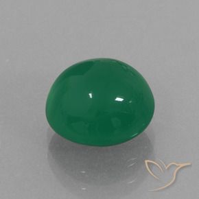 Ágata Verde médio Natural 3.09ct, oval, Translúcido