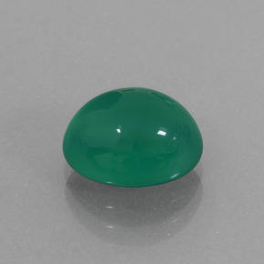 Ágata verde natural 2,87ct, corte oval, translúcido