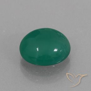Ágata Verde médio Natural 2.44ct, oval, Translúcido